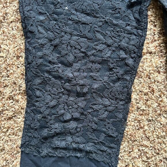 Women’s Dark Blue Boho Yoga Lace Detail Cotton Pants Leggings Size Small - Picture 7 of 12